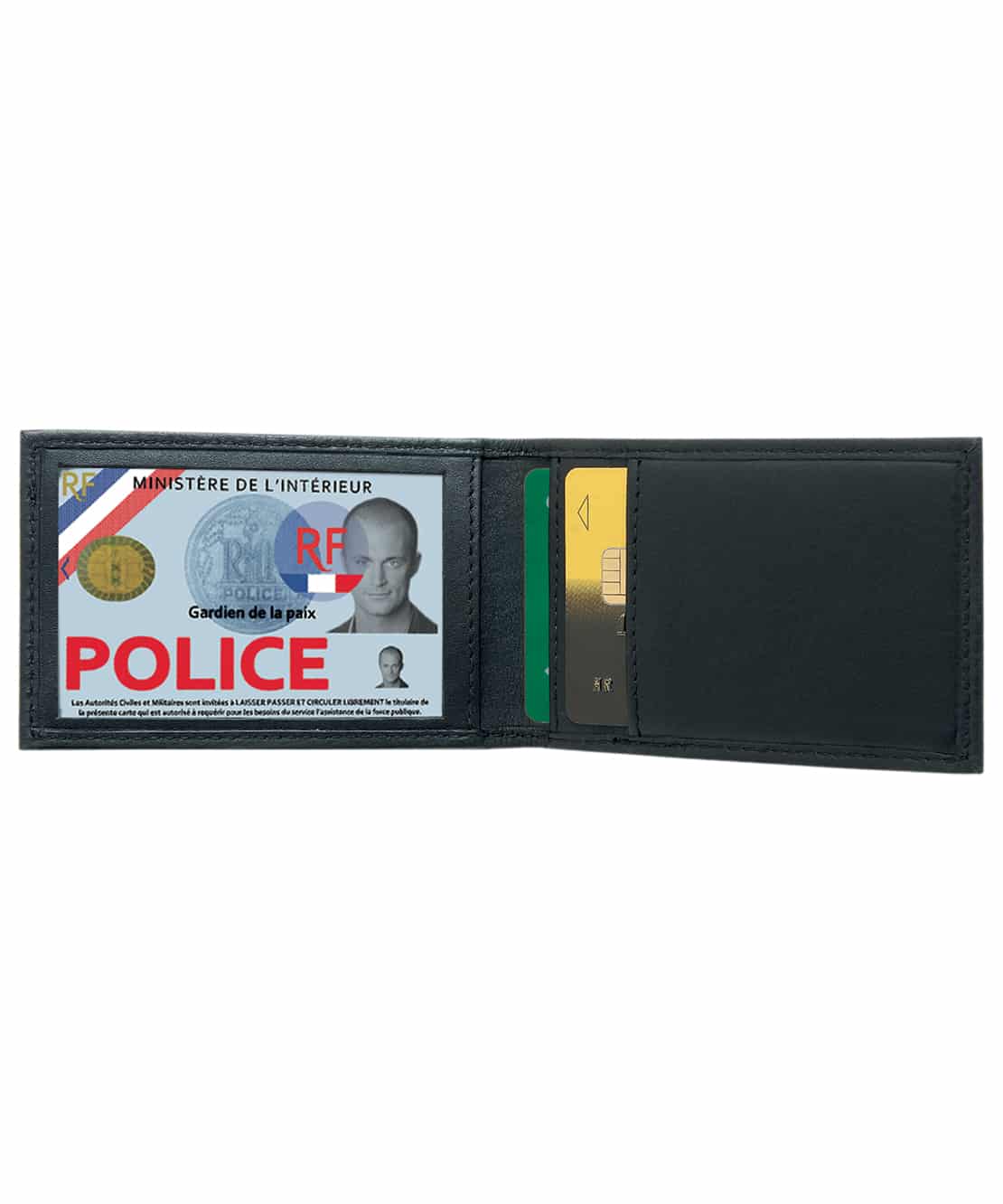 Porte carte cuir 2 volets avec carte Navigo de marque Patrol