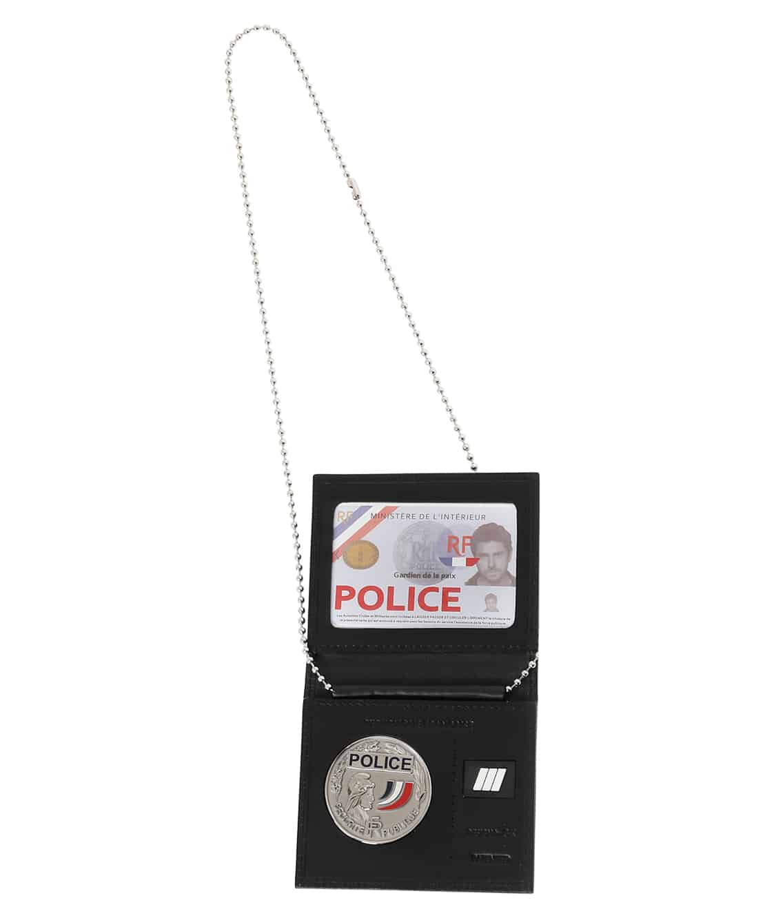 porte-carte police chainette tour de cou administratif